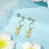 Flower Alloy Stud Dangle Earrings for Women EJEW-JE05925-2