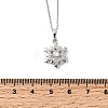 Christmas Snowflake Brass Micro Pave Cubic Zirconia Pendants Necklaces NJEW-L468-01P-A01-5
