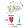 28Pcs 7 Colors Synthetic Coral Dyed Leaf Charms CORA-FS0001-01-4