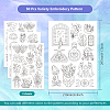 4 Sheets 11.6x8.2 Inch Stick and Stitch Embroidery Patterns DIY-WH0455-110-2