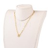Brass Paperclip Chain Necklaces NJEW-JN03194-3