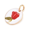 304 Stainless Steel Enamel Pendants STAS-L312-03G-02-2