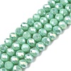 Electroplate Glass Beads Strands X-EGLA-A044-P6mm-B14-1