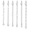 6Pcs 6 Styles Brass Ends with Chain FIND-PH0060-21P-1
