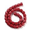 Synthetic Coral Flower Rose Beads Strands CORA-U001-01B-03-2