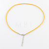 2mm Faux Suede Cord Necklace Making with Iron Chains & Lobster Claw Clasps NCOR-R029-09-2