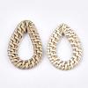 Handmade Reed Cane/Rattan Woven Linking Rings WOVE-T006-046-2