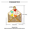 Valentine's Day 304 Stainless Steel Pendants STAS-OY015-6G-2