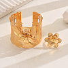 Iron Hollow Flower Cuff Bangles & Rings Set for Women CQ8674-5