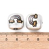 Plating Acrylic European Beads AC-CBA655C-11-3