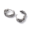 Non-Tarnish 304 Stainless Steel Rose Hoop Earrings for Women EJEW-F312-01AS-2