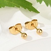 Ion Plating(IP) 304 Stainless Steel Stud Earrings EJEW-L215-57A-G-1