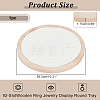 92-Slot Wooden Ring Jewelry Display Round Tray EDIS-WH0030-20A-2