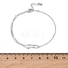 Brass Micro Pave Clear Cubic Zirconia Link Bracelets BJEW-E114-01E-P-5