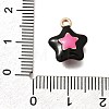 Brass Enamel Charms KK-R212-16G-02-3