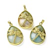 Natural Flower Amazonite Pendants G-G900-01G-29-1