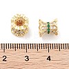 Brass Micro Pave Clear Cubic Zirconia Beads KK-P271-39B-06-3