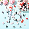 33Pcs 5 Styles Silicone Focal Beads SIL-YW0002-58-4