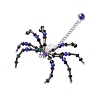 Halloween Theme Spider Glass Pendants PALLOY-JF02882-02-3