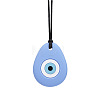 Teardrop with Evil Eye Food Grade Eco-Friendly Silicone Pendants PW-WG15AD8-06-1