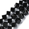 Natural Black Onyx Beads Strands G-C135-D02-03-1