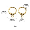 Brass Huggie Hoop Earring Findings KK-YW0001-51-4