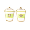 304 Stainless Steel Enamel Pendants STAS-I346-07G-02-1
