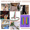50 Yards Tricolor Polyester Striped Grosgrain Ribbon OCOR-WH0078-199B-6