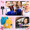 12Pcs Polyester & Rhinestone Keychains KEYC-PH0002-42A-5