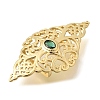 Brass Micro Pave Green Cubic Zirconia Filigree Links Connector Charms KK-C255-12B-G-2