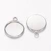 Brass Pendant Cabochon Settings X-KK-B534-D-P-NF-2