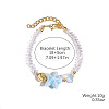 Starfish & Conch Glass & Porcelain Beaded Bracelets for Women FS-WG8B806-11-1