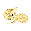 Rack Plating Brass Teardrop Hoop Earrings EJEW-K245-40G-2