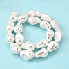 Electroplate Porcelain Imitation Pearl Beads Strands PORC-K009-01C-2