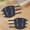 1 Pair Adjustable PU Leather Cord Bracelet with Glass Bottles AJEW-CL0002-53B-7