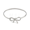 Adjustable Bowknot Brass Torque Bangles for Women BJEW-Z074-01P-2