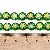 Handmade Millefiori Glass Flat Round Bead Strands LK-P011-21-2