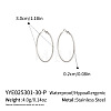 304 Stainless Steel Hoop Earrings OC2065-9-1