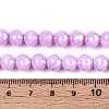 Anti-Tarnish Electroplate Glass Beads Strands GLAA-N056-8mm-03-4