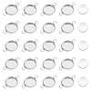 100Pcs 304 Stainless Steel Cabochon Connector Settings STAS-UN0039-28B-1