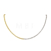 3MM Two Tone 304 Stainless Steel Rolo Chain Necklaces NJEW-JN05623-3