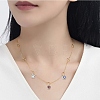 30Pcs 5 Colors Flat Round Alloy Charms RGLA-YW0002-06-6
