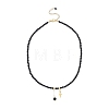 Faceted Round Synthetic Blue Goldstone Beaded Necklaces NJEW-JN05661-3