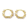 Rack Plating Brass Micro Pave Cubic Zirconia Hoop Earrings for Women EJEW-A038-06G-01-1