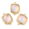 Synthetic Opal Connector Charms KK-S370-04G-02-1