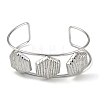 Non-Tarnish 304 Stainless Steel Wide Textured Open Cuff Bangles BJEW-Q348-05P-02-2