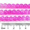 Spray Painted Crackle Glass Beads Strands DGLA-C002-8mm-08-5