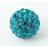 Polymer Clay Rhinestone Beads RB-H284-6MM-Half-229-1