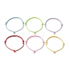 6Pcs 6 Colors Adjustable Waxed Polyester Cord Bracelet Making AJEW-JB01318-01-1