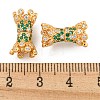 925 Sterling Silver Micro Pave Cubic Zirconia Screw Clasps STER-U001-01G-3